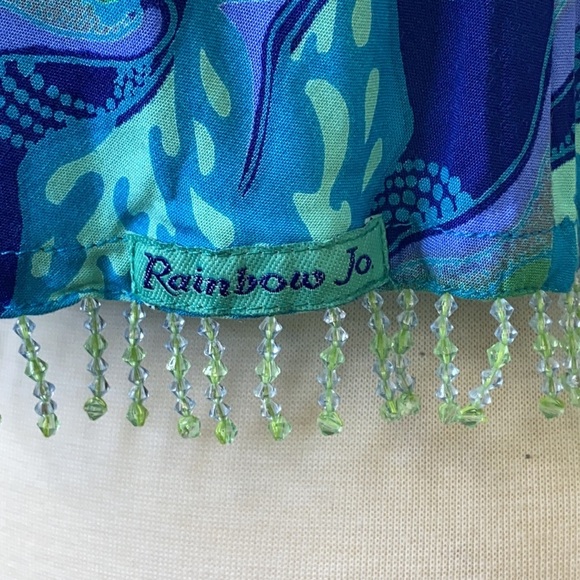 Rainbow-Jo Hawaii Dolphin Crop Top beach theme party summer Halloween sorority - Picture 4 of 11